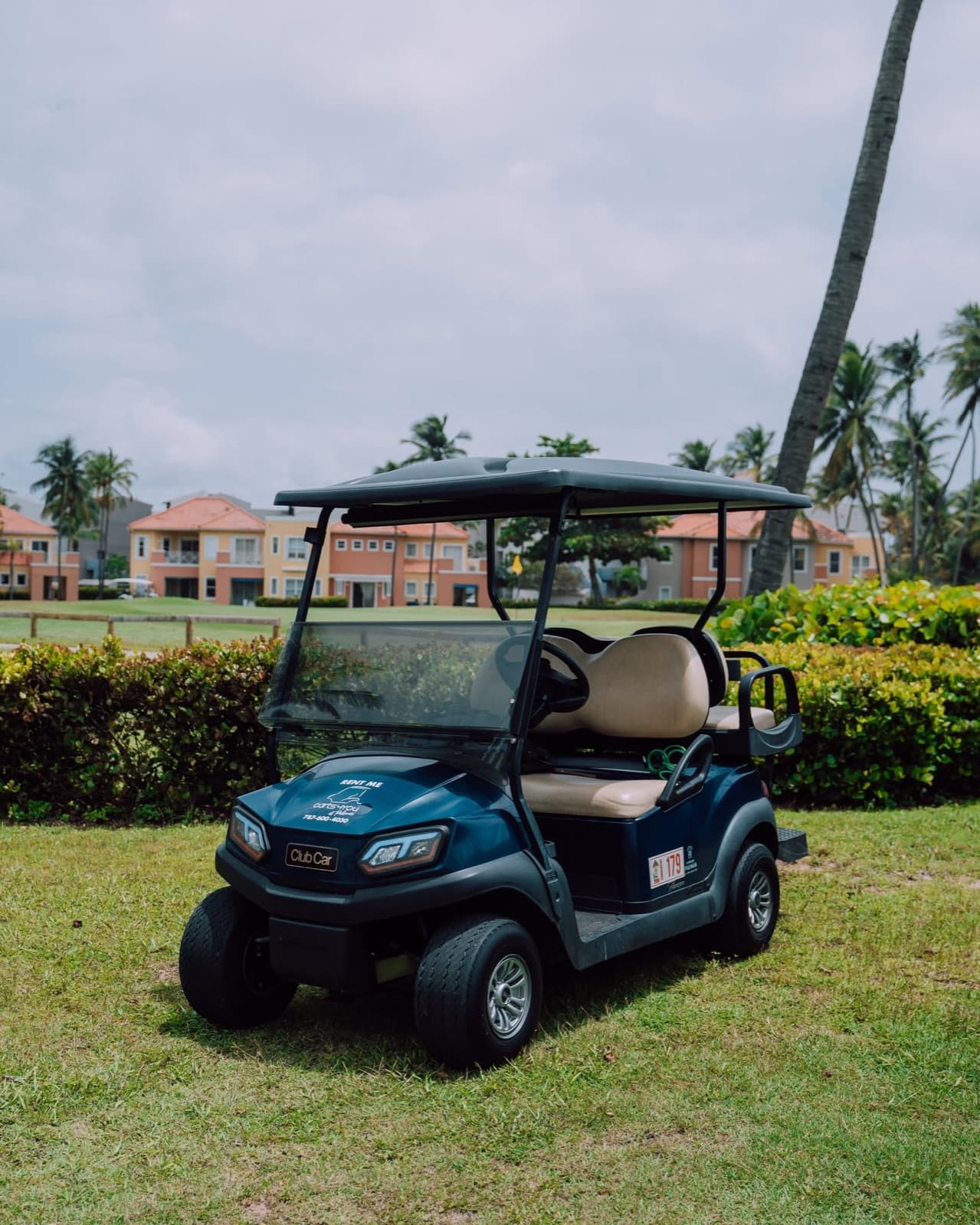 Carrito de alquiler en el campo de golf de Palmas del Mar